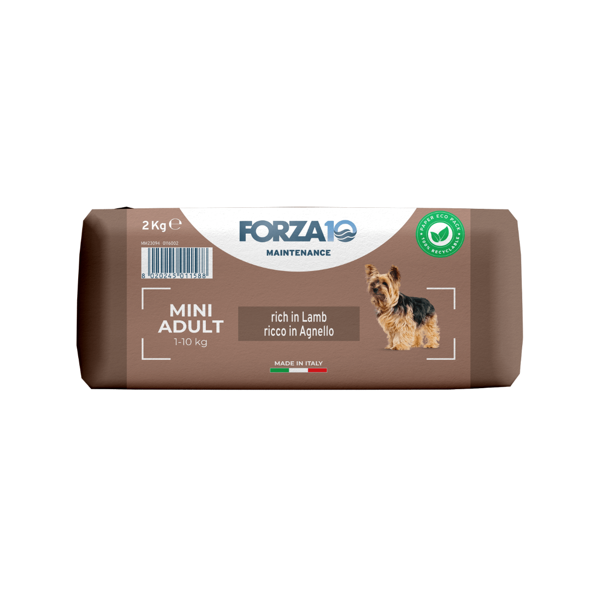 FORZA 10 Mini Adult ar jēru - pilnvērtīga, sabalansēta sausā barība pieaugušiem maza auguma suņiem.