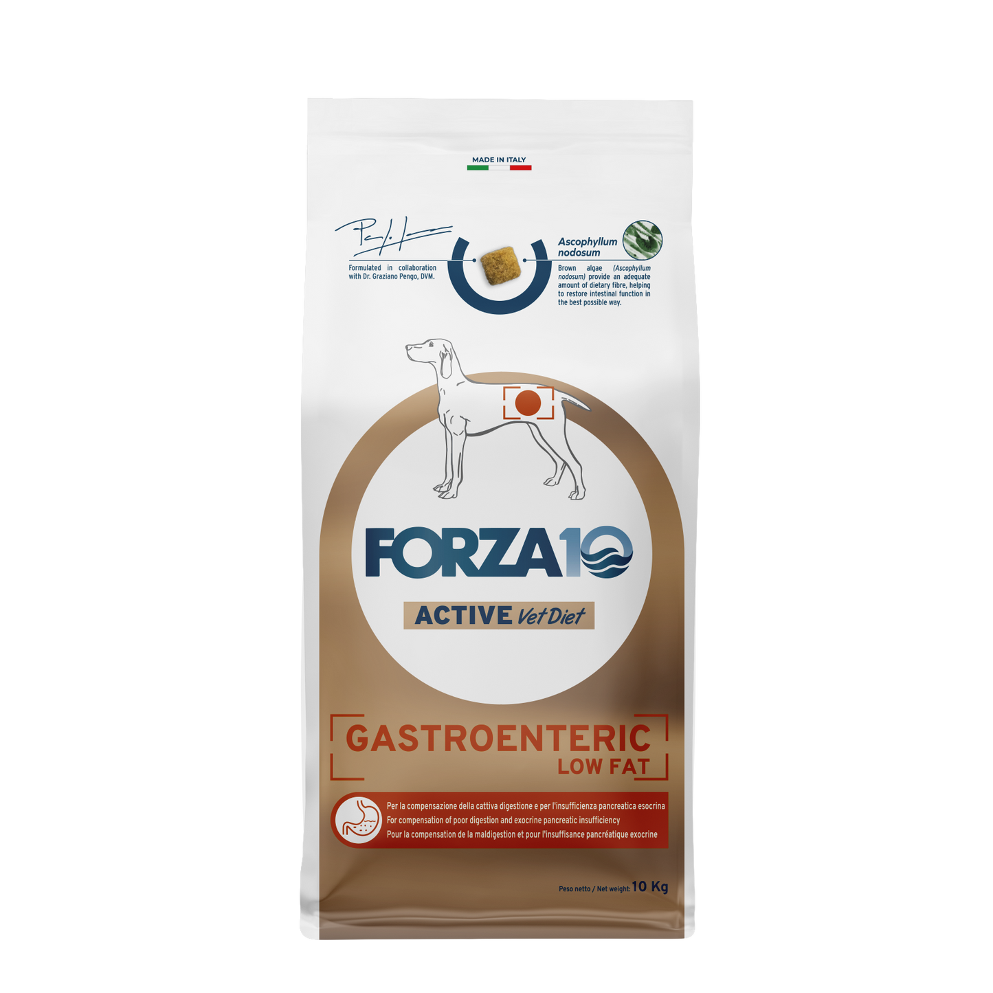 FORZA10 VetDiet GASTROENTERIC Low Fat All Breed šunims