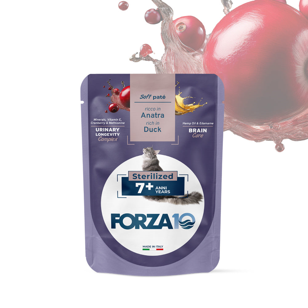 FORZA10 Maintenance Adult konservai sterilizuotoms katėms 7+ metų su antiena