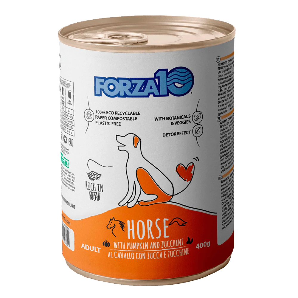 FORZA10 Maintenance Adult konservai šunims su arkliena, moliūgais ir cukinijomis