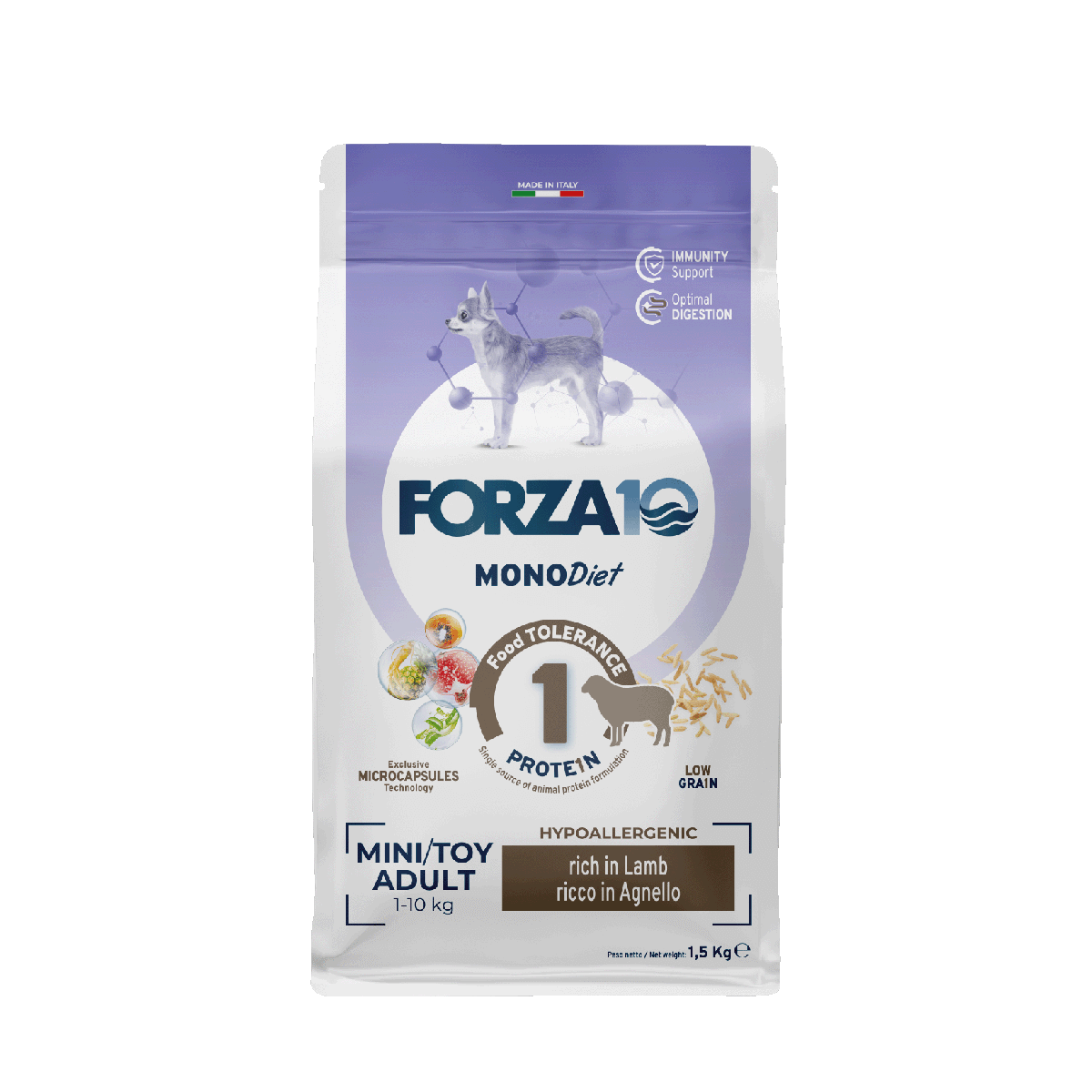 FORZA10 Monodiet Mini/Toy Adult šunims su ėriena