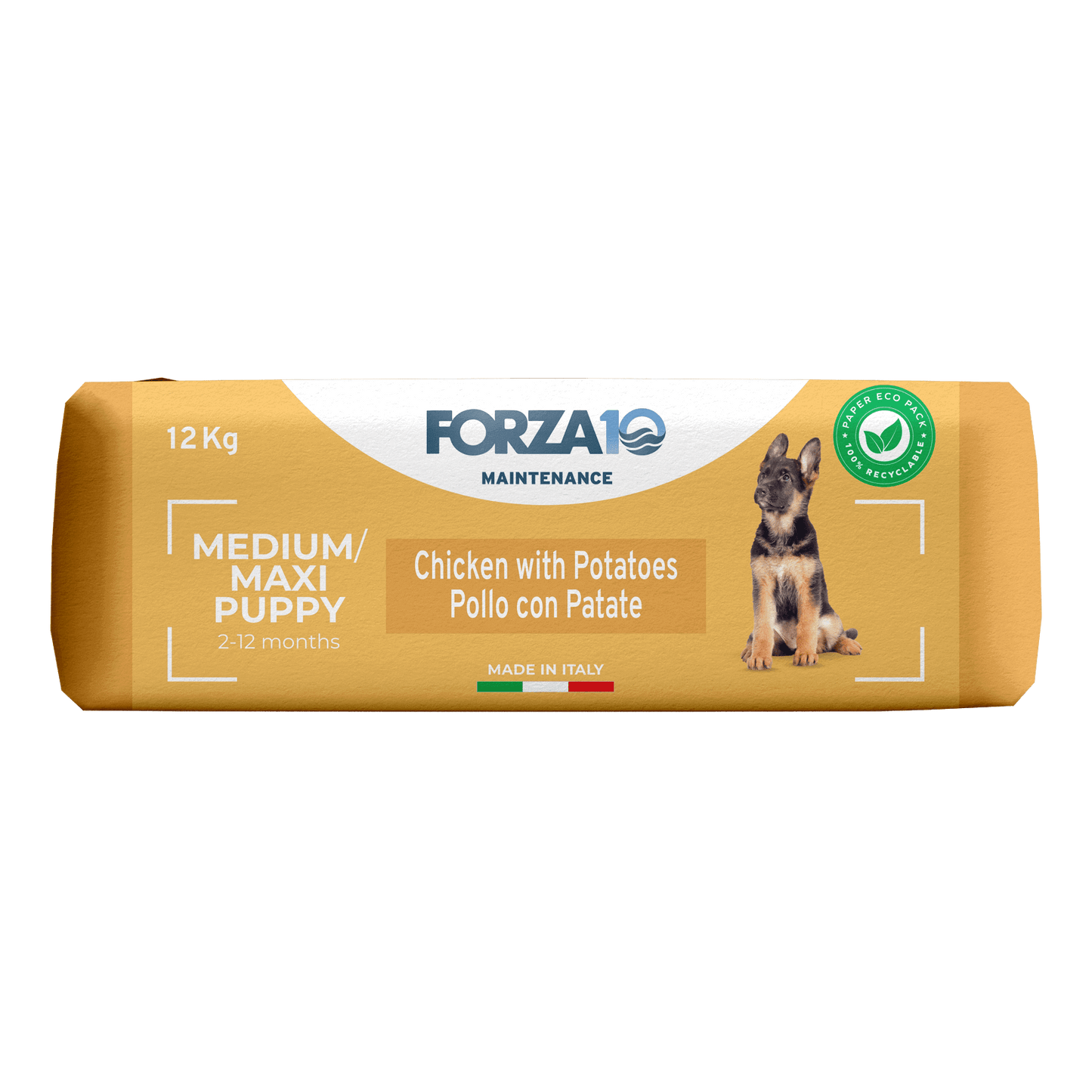 FORZA10 Maintenance Medium/Maxi Puppy šuniukams su vištiena ir bulvėmis