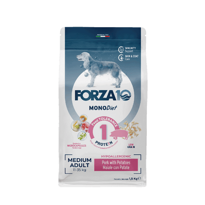 FORZA10 Monodiet Medium Adult šunims su kiauliena ir bulvėmis