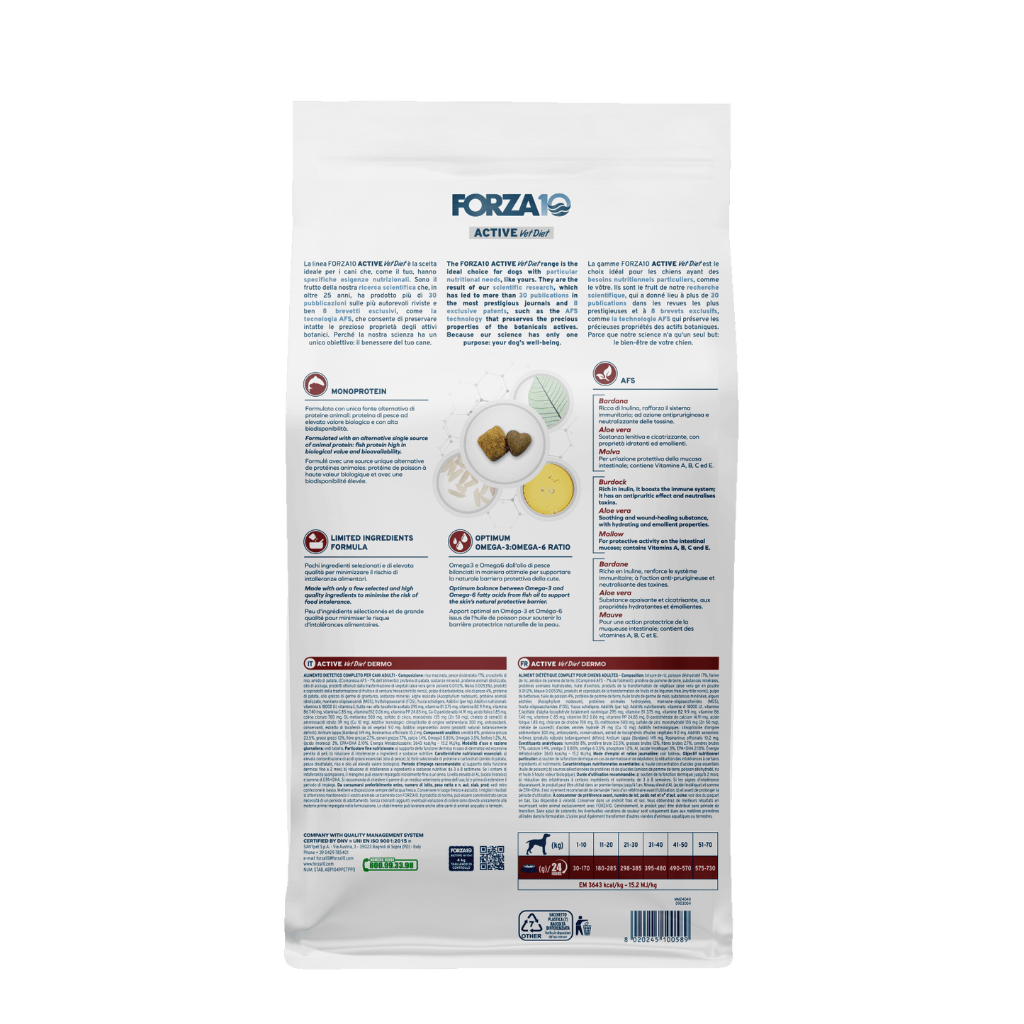 FORZA10 VetDiet DERMO All Breed šunims