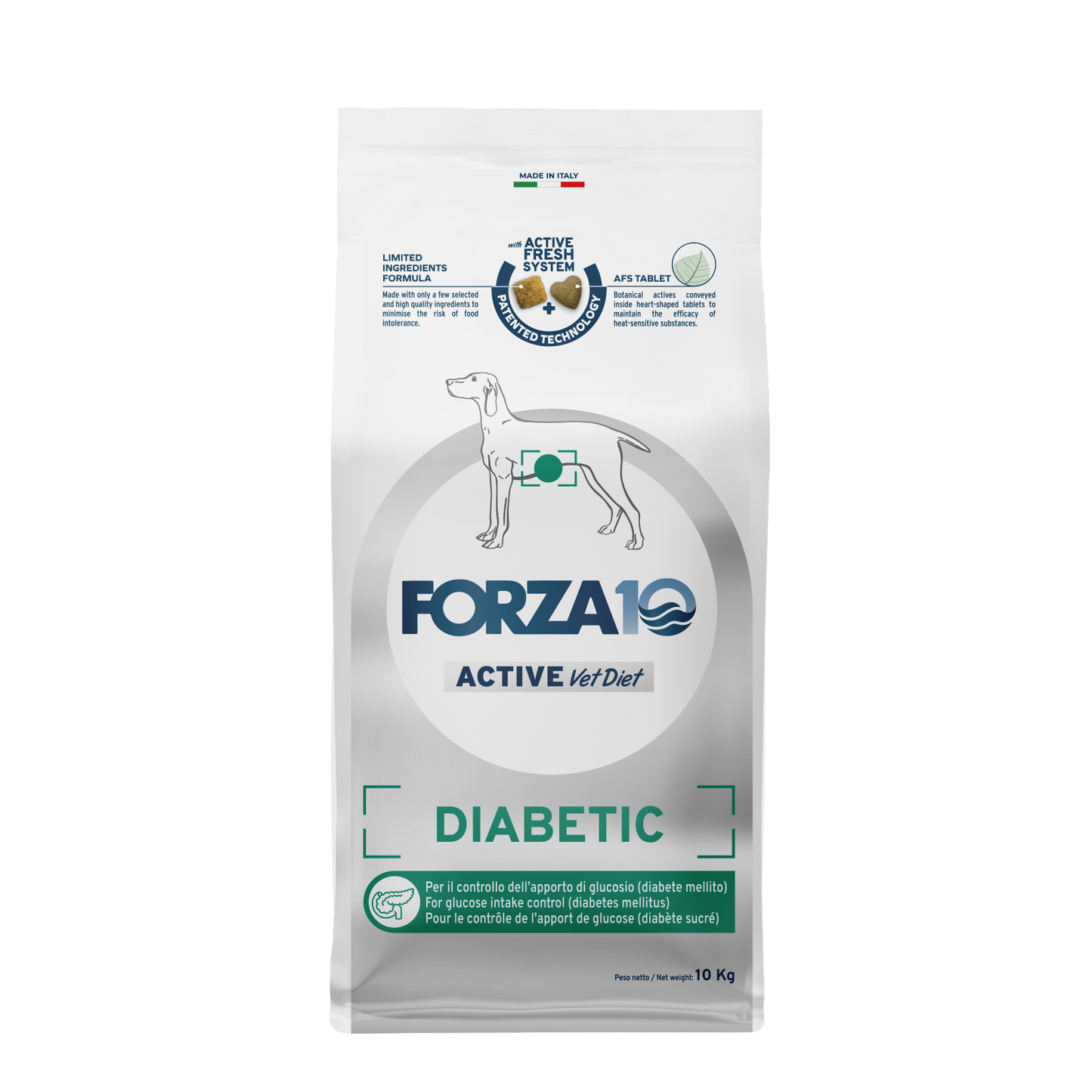 FORZA10 VetDiet DIABETIC All Breed šunims su žuvimi