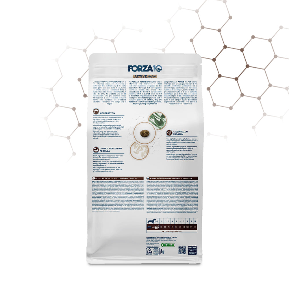 FORZA10 VetDiet INTESTINAL COLON Fase 1 Mini/Toy šunims