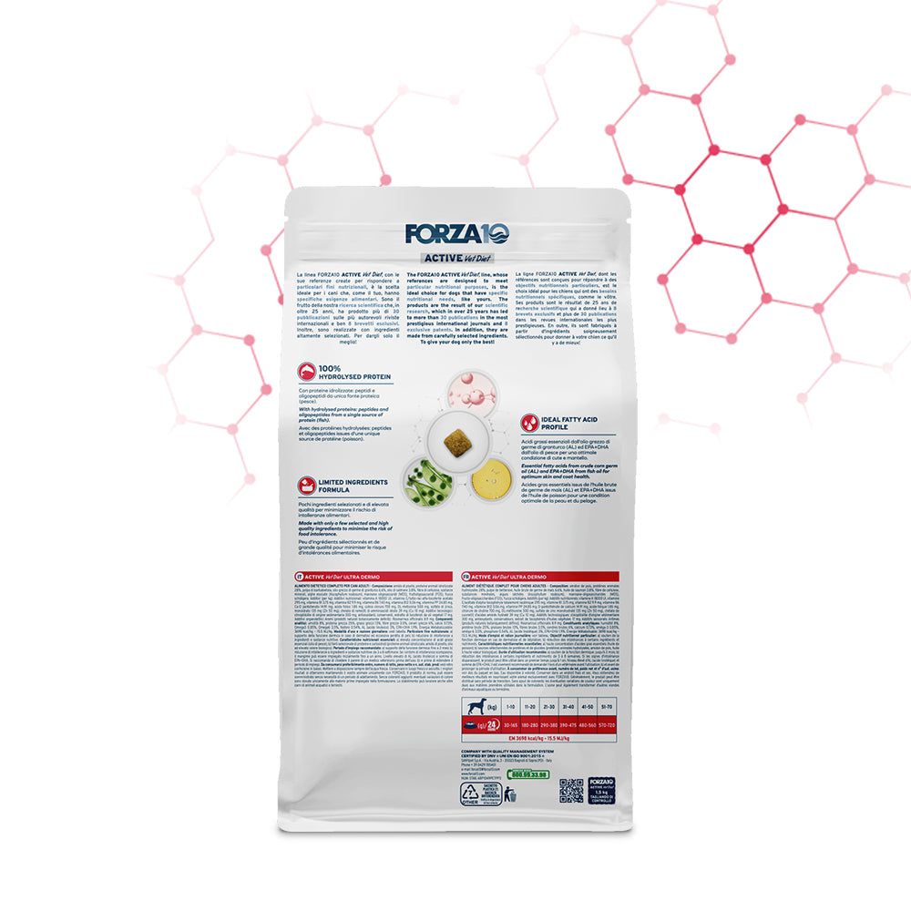 FORZA10 VetDiet ULTRA DERMO All Breed šunims su žuvimi