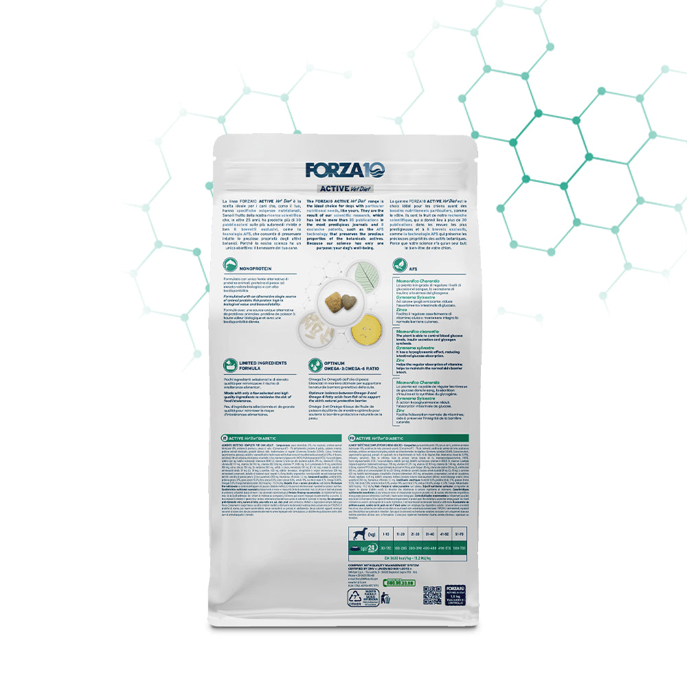 FORZA10 VetDiet DIABETIC All Breed šunims su žuvimi