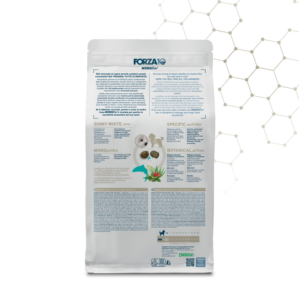 FORZA10 Monodiet Mini/Toy Adult Shiny White Care šunims