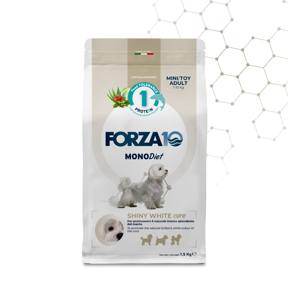 FORZA10 Monodiet Mini/Toy Adult Shiny White Care šunims