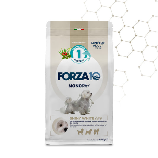 FORZA10 Monodiet Mini/Toy Adult Shiny White Care šunims