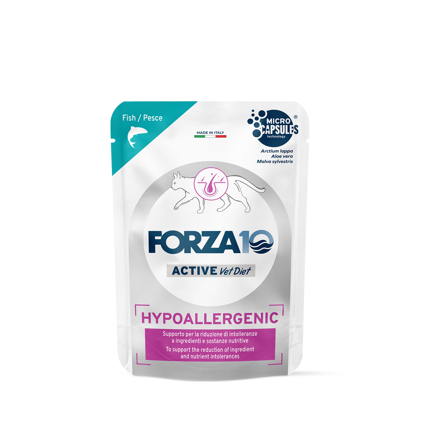 FORZA10 ACTIVE VetDiet Hypoallergenic konservai katėms su žuvimi, 80 g