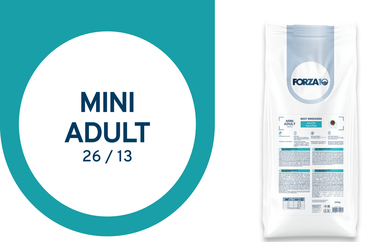 FORZA10 Best Breeders Adult Mini šunims (26/13) su žuvimi